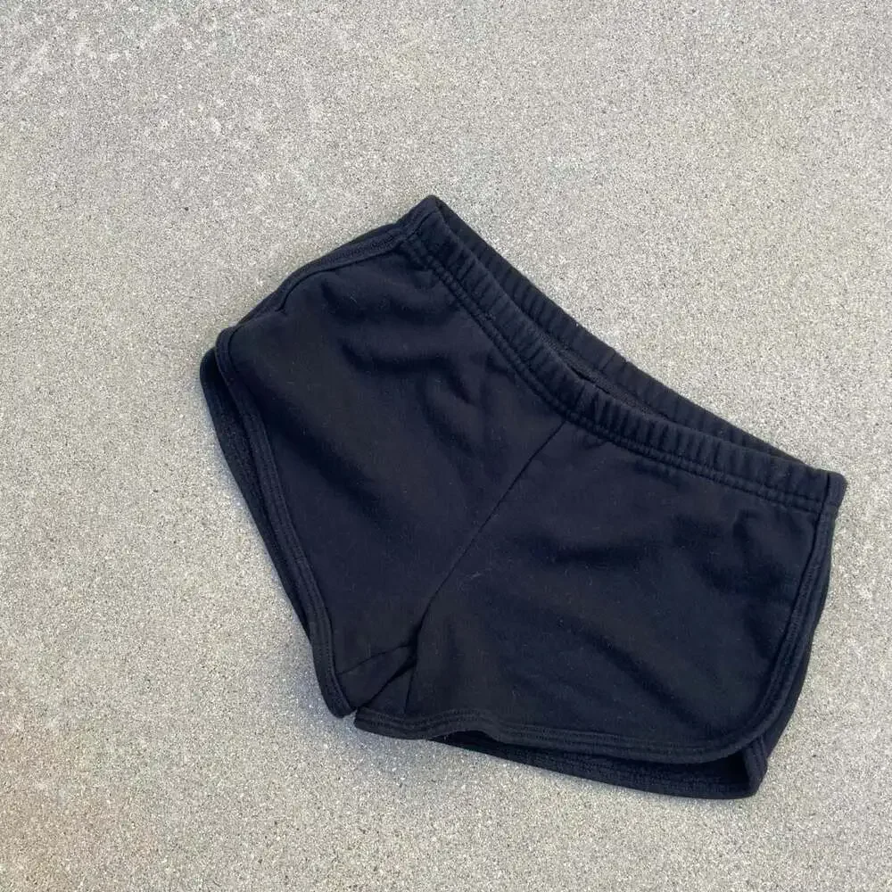 American Apparel Cotton Sporty Sweat Shorts Black - Picture 2 of 5